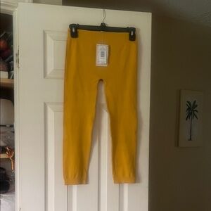 Pink Rose Sunny Yellow Kids Leggings